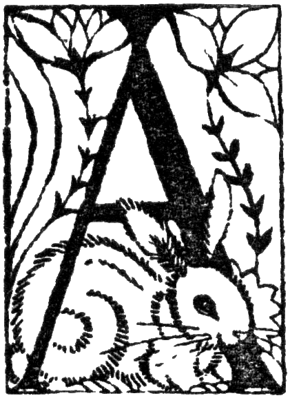 Letter A from Wonder book